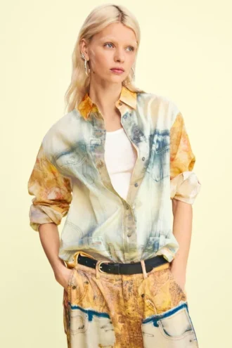 Hybridskjorta i denim