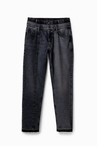 Jeans med dubbel midja