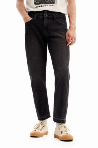 Jeans med dubbel midja
