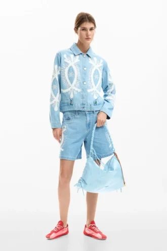Jeansjackor med broderi