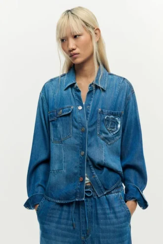 Jeansjackor med logotyp