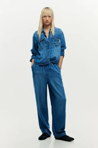 Jeansjackor med logotyp