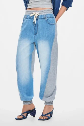 Joggerbyxor i denim