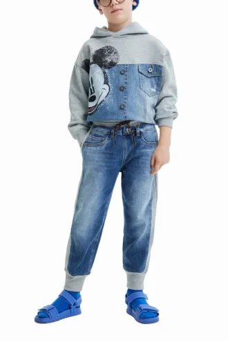 Joggingbyxor i hybriddenim