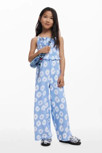 Jumpsuit med blommönster och spaghettiband