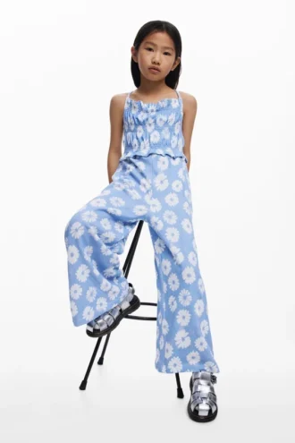 Jumpsuit med blommönster och spaghettiband