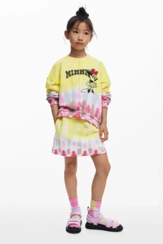 Kort kjol i tie-dye-stil