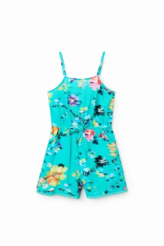 Kort playsuit med remmar