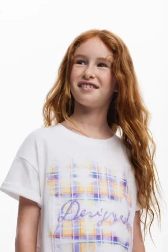 Kortärmad rutig T-shirt