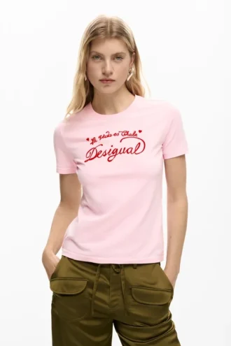 Kortärmad stickad T-shirt