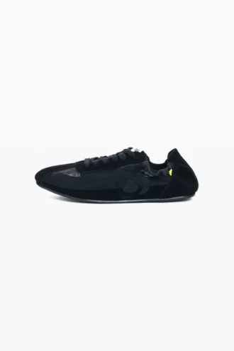 Lädersneakers med logotyp