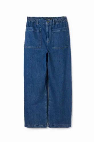 Långa jeans med fickor