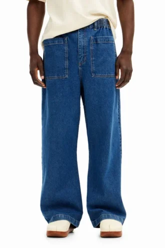 Långa jeans med fickor