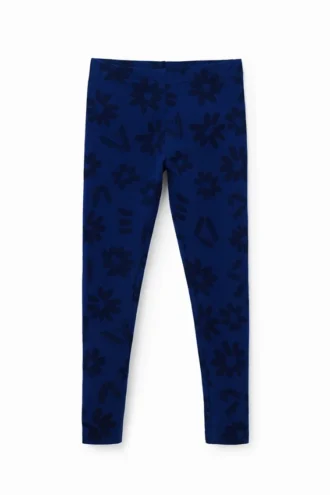Långa leggings med blommönster