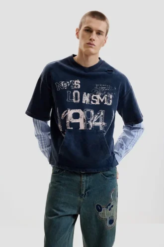 Långärmad sweatshirt med tryck