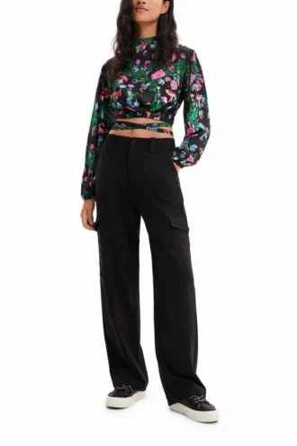 M. Christian Lacroix kort blusar med blommönster