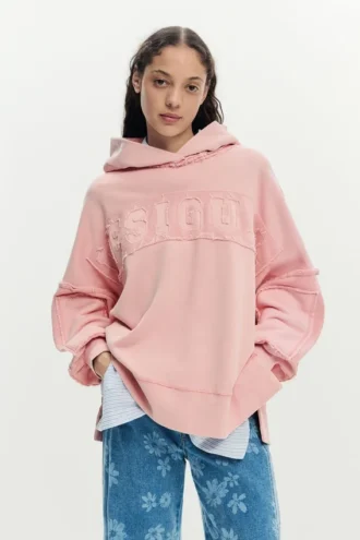 Oversize-Sweatshirt med huva