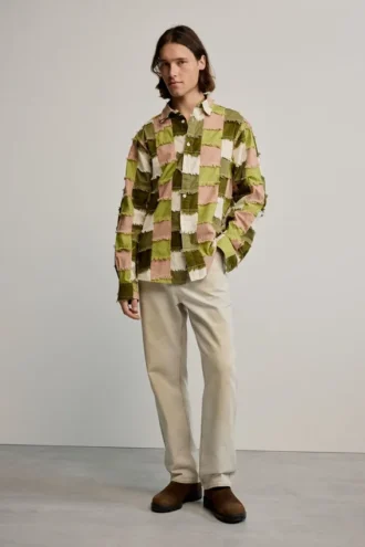 Patchwork-rutig skjorta