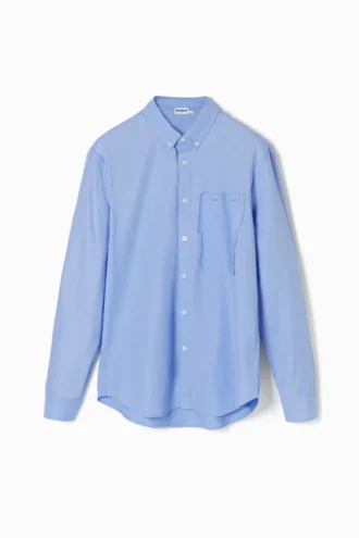 Patchwork-skjorta i poplin