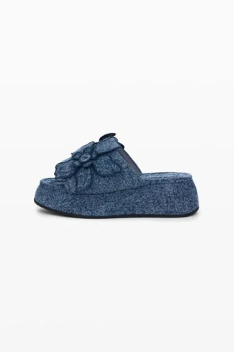 Platform-sandaler i denim
