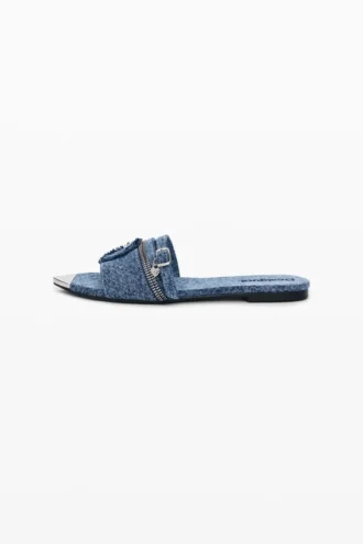 Platta denim-sandaler