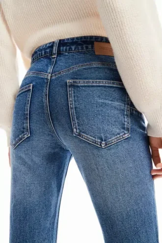 Push-up-jeans med blommönster
