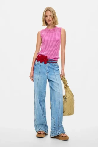 Raka jeans med omvänd effekt