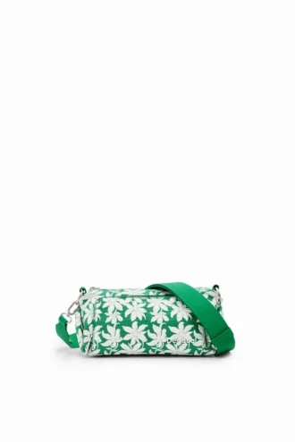 S Strukturerad crossbody-väska med blommönster