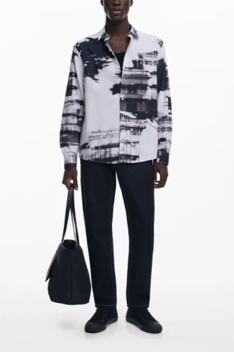 Skjorta med urban print