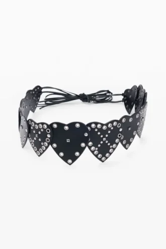 Skärp med nitar Hearts