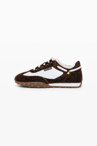 Sneakers i kombinerat läder